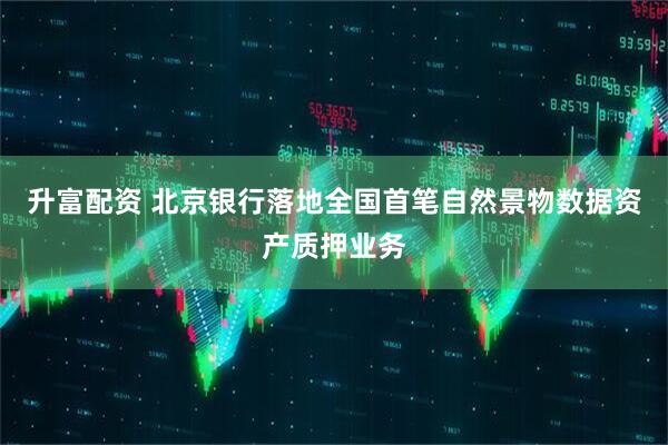 升富配资 北京银行落地全国首笔自然景物数据资产质押业务