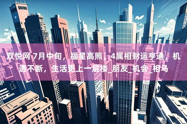 双悦网 7月中旬，福星高照，4属相财运亨通，机遇不断，生活更上一层楼_朋友_机会_相马