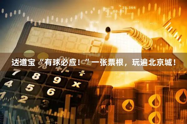 达道宝 “有球必应！”一张票根，玩遍北京城！